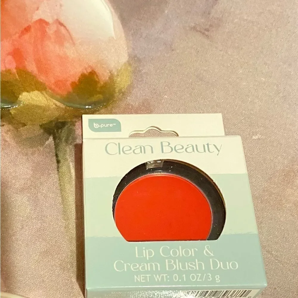 🛍️B-Pure Clean Beauty lip color cream Blush Duo & Essentially Ageless powder💥